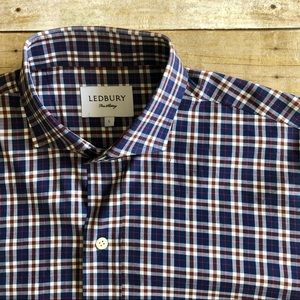 Ledbury L/S Button Up Shirt Blue/Brown/Red Checked